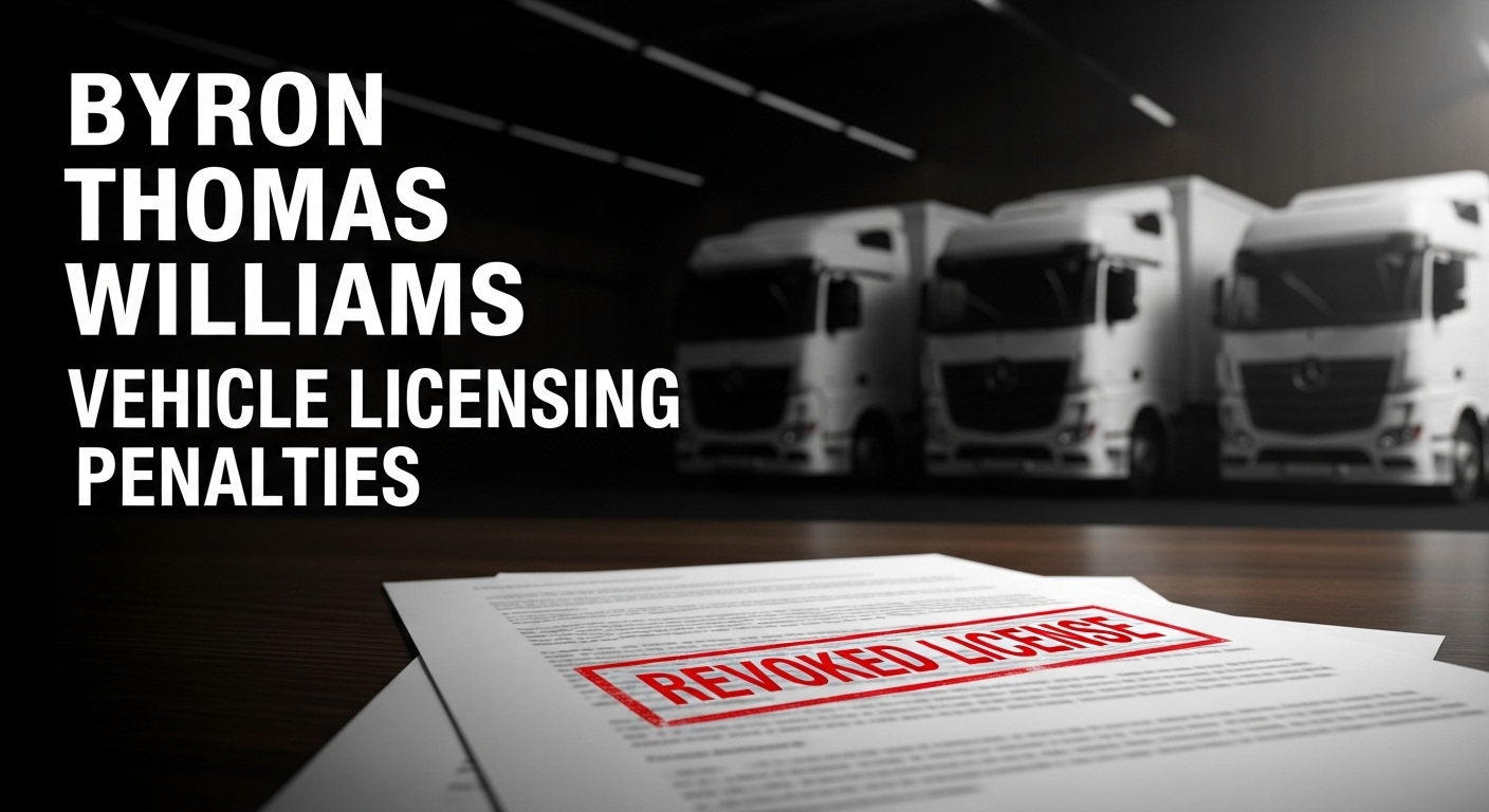 byron thomas williams vehicle licensing penalties